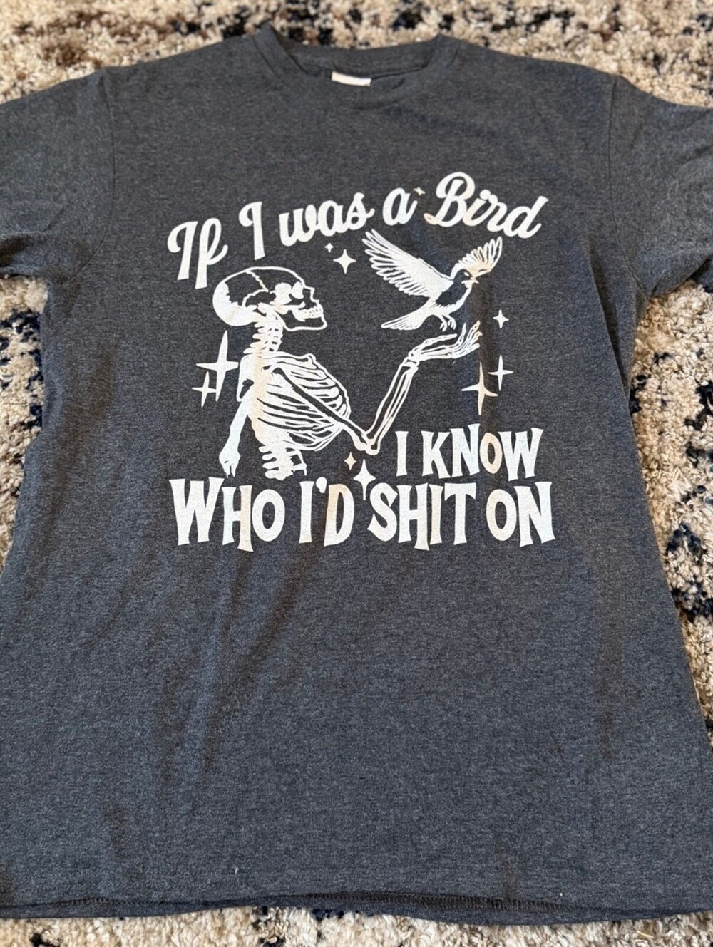 Delta If I Was a Bird Skeleton Tee S Gray